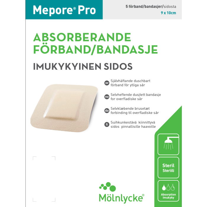 Mepore Pro 9x10 cm haavasidos suihkunkestävä 5 kpl kuva 2