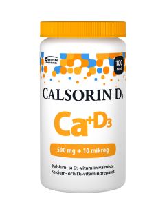 Calsorin 500 mg + D3 10 mikrog 100 tabl