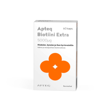Apteq Biotiini Extra 5000 mikrog 60 kaps