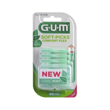 GUM Soft-Picks Comfort Flex Mint Medium harjatikku 40 kpl