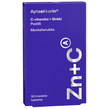 Apteekkarin C+ Sinkki mustaherukka 30 kpl