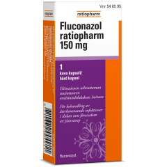 FLUCONAZOL RATIOPHARM kapseli, kova 150 mg 1 fol