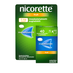 NICORETTE FRUIT imeskelytabletti, puristettu 2 mg 40 kpl