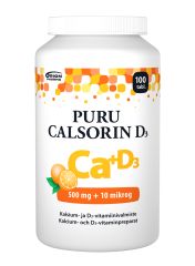 Puru Calsorin D3 500 mg + 10 mikrog 100 purutabl